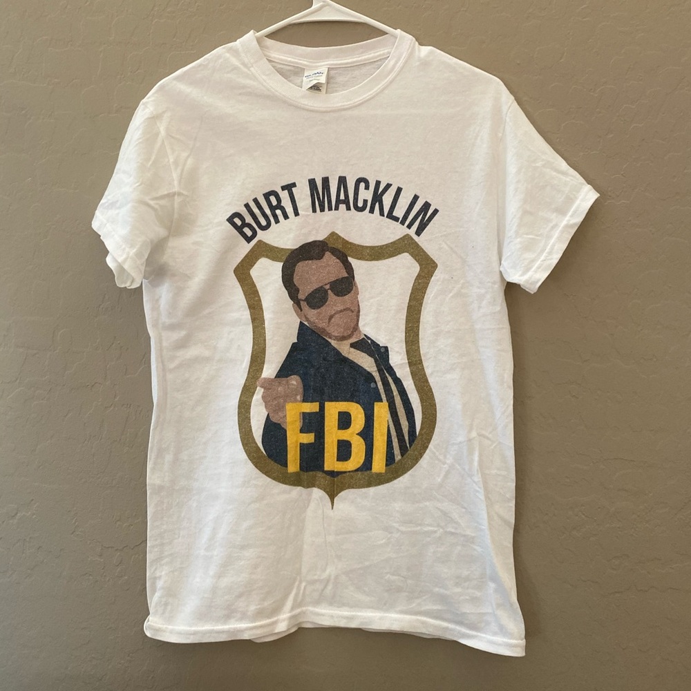 Burt Macklin FBI Parks and Rec Gildan T-shirt